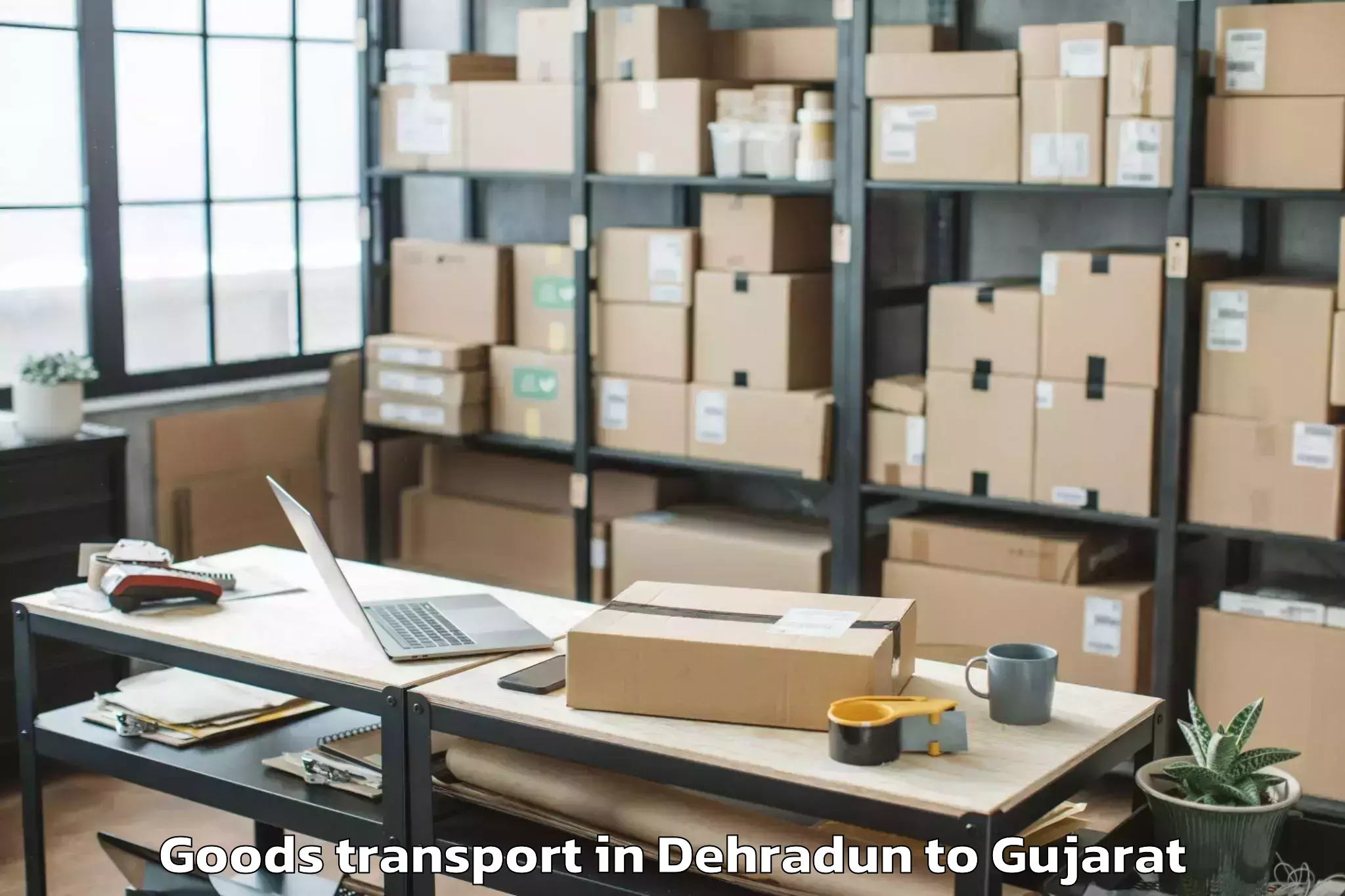 Trusted Dehradun to Harij Goods Transport